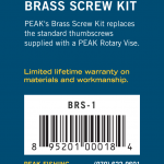 peak brs-1 brass screw kit box label peak fishing