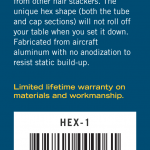 peak hex-1 packaging label