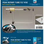 peak tube fly vise with pedestal base packaging label
